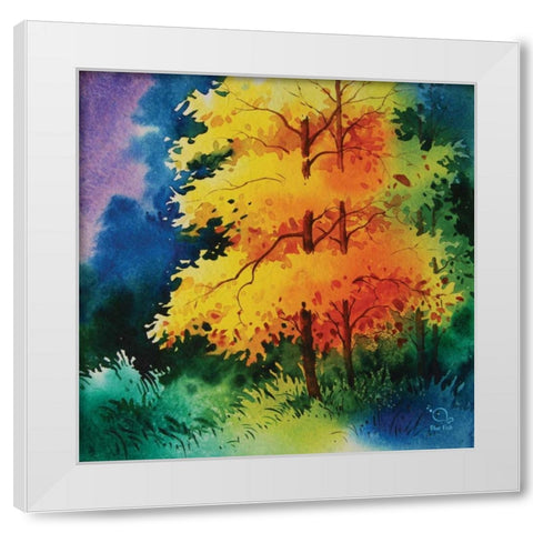 Reflections I White Modern Wood Framed Art Print by Blue Fish