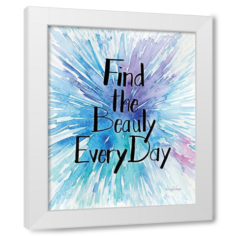 Every Day Beauty White Modern Wood Framed Art Print by Frazer, Amy