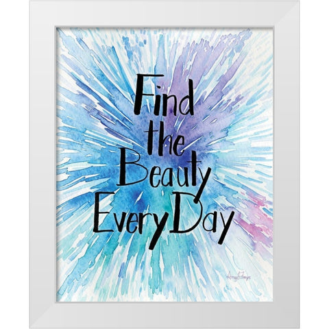 Every Day Beauty White Modern Wood Framed Art Print by Frazer, Amy