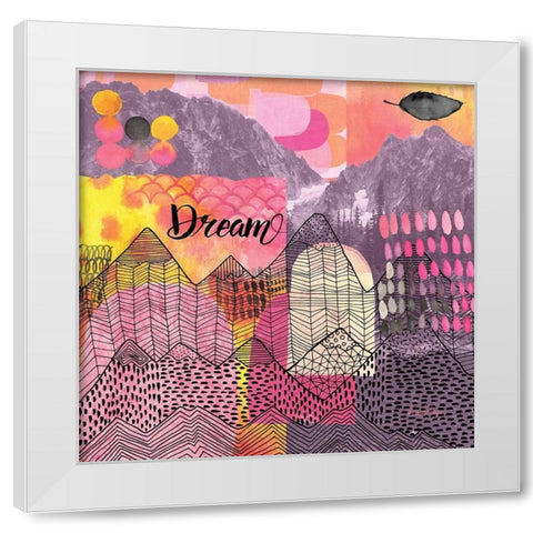 Mountains Dream White Modern Wood Framed Art Print by Frazer, Amy