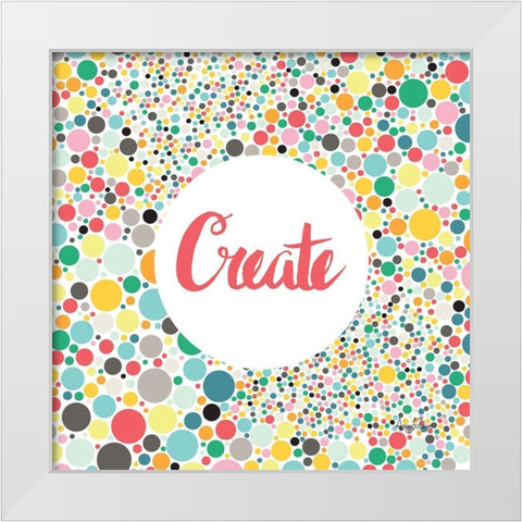 Create White Modern Wood Framed Art Print by Frazer, Amy