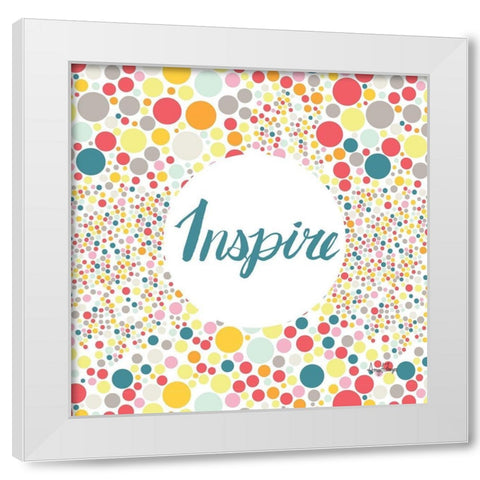 Inspire White Modern Wood Framed Art Print by Frazer, Amy