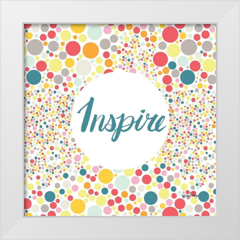 Inspire White Modern Wood Framed Art Print by Frazer, Amy