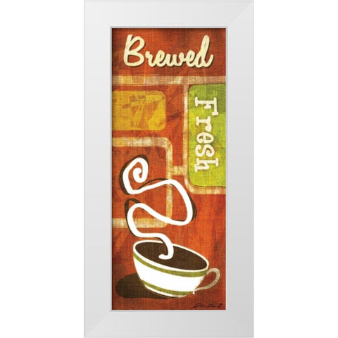 Retro Coffee II White Modern Wood Framed Art Print by Gamel, Stacy