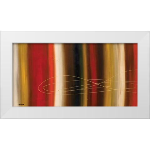 Gold Rush White Modern Wood Framed Art Print by Guedez, Carmen
