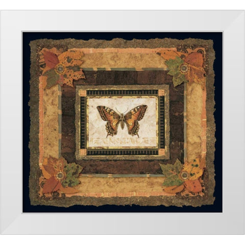 Butterfly II White Modern Wood Framed Art Print by Gladding, Pamela