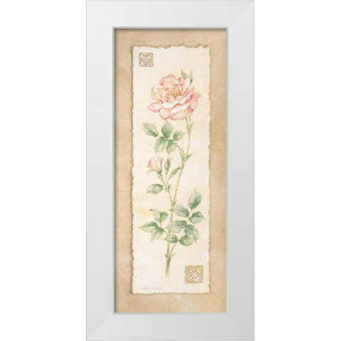 Rose White Modern Wood Framed Art Print by Gladding, Pamela