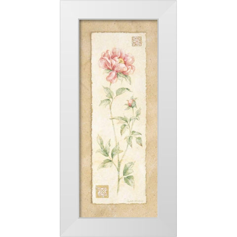 Peony White Modern Wood Framed Art Print by Gladding, Pamela