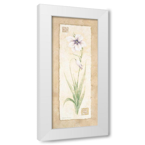 Gladiola White Modern Wood Framed Art Print by Gladding, Pamela