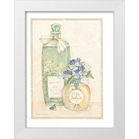 Chamomile White Modern Wood Framed Art Print by Gladding, Pamela