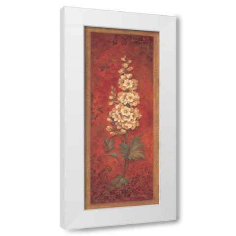 Delphinium White Modern Wood Framed Art Print by Gladding, Pamela