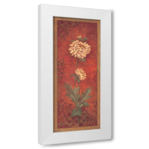 Chrysanthemum White Modern Wood Framed Art Print by Gladding, Pamela