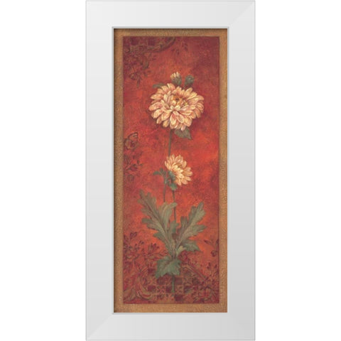 Chrysanthemum White Modern Wood Framed Art Print by Gladding, Pamela