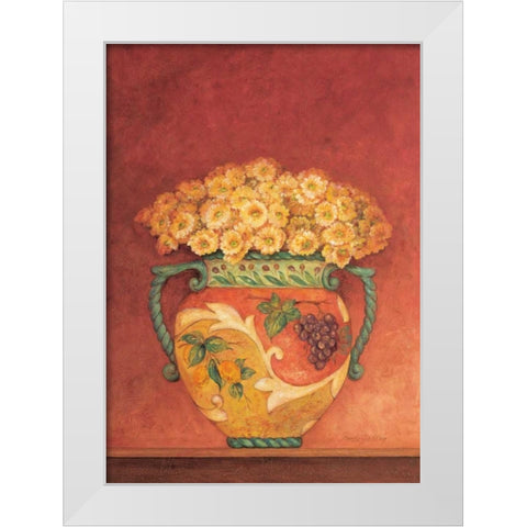 Tuscan Bouquet I White Modern Wood Framed Art Print by Gladding, Pamela