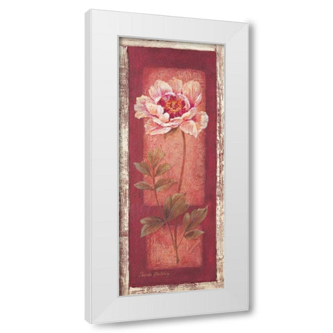 Red Door Peony White Modern Wood Framed Art Print by Gladding, Pamela