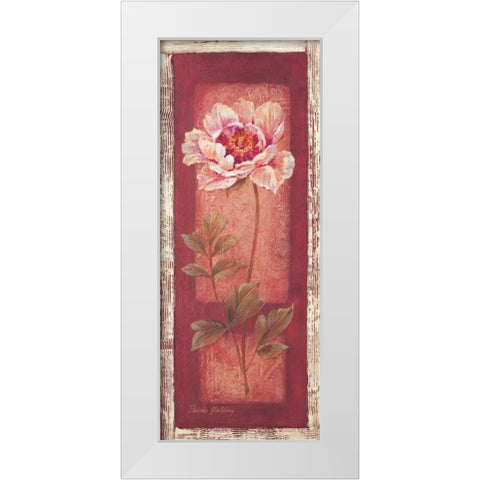 Red Door Peony White Modern Wood Framed Art Print by Gladding, Pamela
