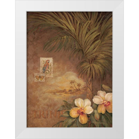 West Indies Sunset II White Modern Wood Framed Art Print by Gladding, Pamela