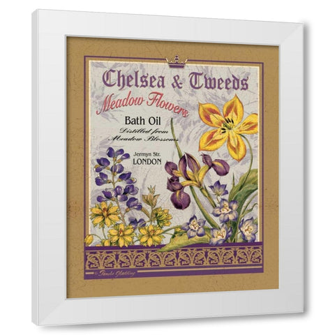 Meadow Flowers White Modern Wood Framed Art Print by Gladding, Pamela