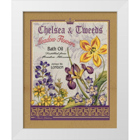 Meadow Flowers White Modern Wood Framed Art Print by Gladding, Pamela