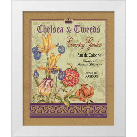 Coventry Garden White Modern Wood Framed Art Print by Gladding, Pamela
