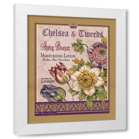 Spring Bouquet White Modern Wood Framed Art Print by Gladding, Pamela