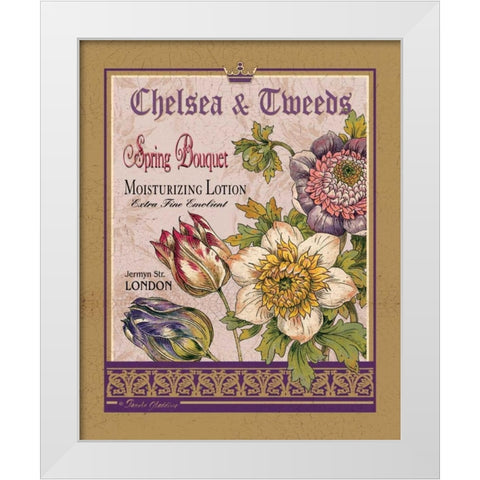 Spring Bouquet White Modern Wood Framed Art Print by Gladding, Pamela
