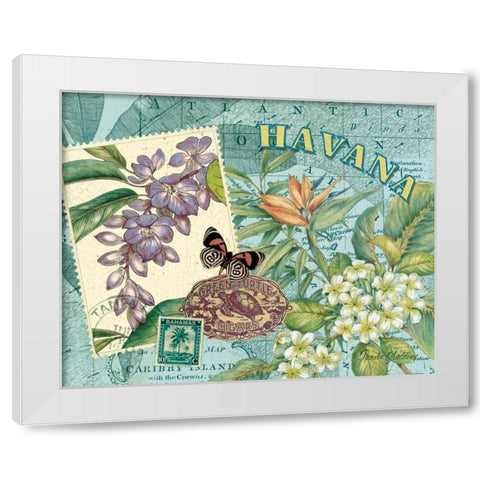 Havana White Modern Wood Framed Art Print by Gladding, Pamela