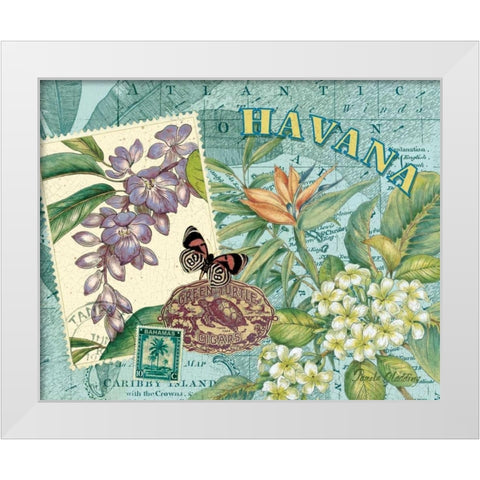Havana White Modern Wood Framed Art Print by Gladding, Pamela