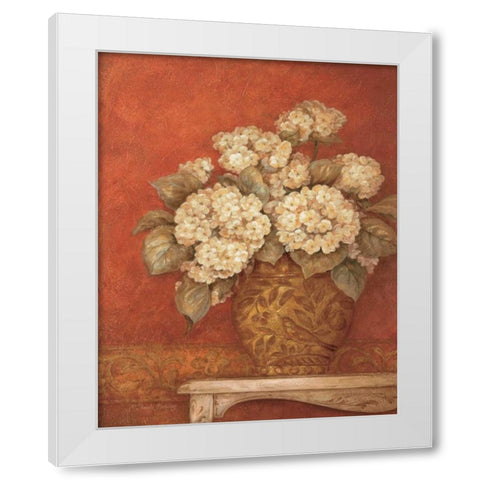 Villa Flora Hydrangeas White Modern Wood Framed Art Print by Gladding, Pamela
