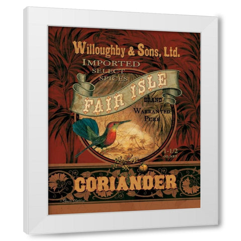 Coriander White Modern Wood Framed Art Print by Gladding, Pamela