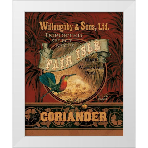 Coriander White Modern Wood Framed Art Print by Gladding, Pamela