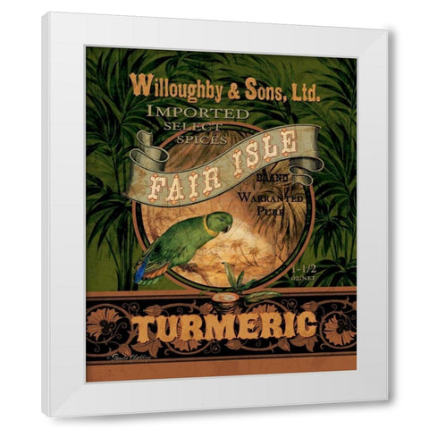 Turmeric White Modern Wood Framed Art Print by Gladding, Pamela