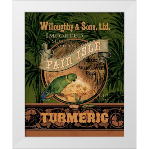 Turmeric White Modern Wood Framed Art Print by Gladding, Pamela