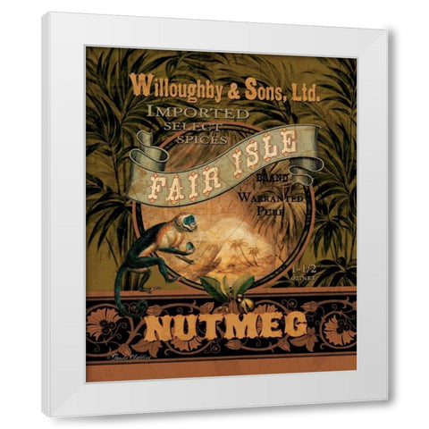 Nutmeg White Modern Wood Framed Art Print by Gladding, Pamela