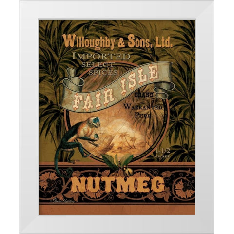 Nutmeg White Modern Wood Framed Art Print by Gladding, Pamela
