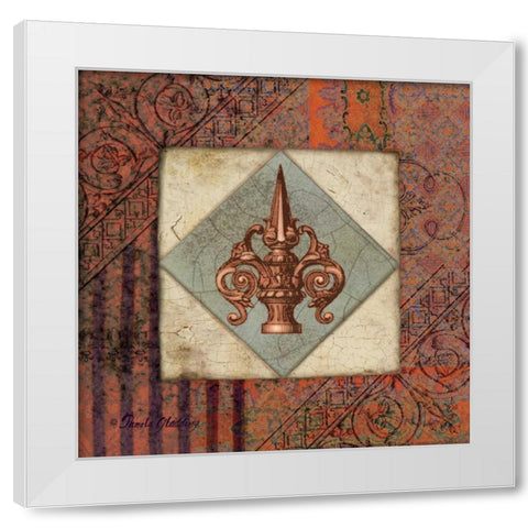 Gray Archivae White Modern Wood Framed Art Print by Gladding, Pamela