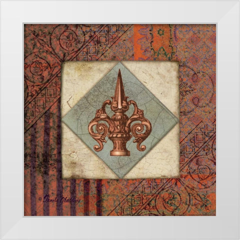 Gray Archivae White Modern Wood Framed Art Print by Gladding, Pamela
