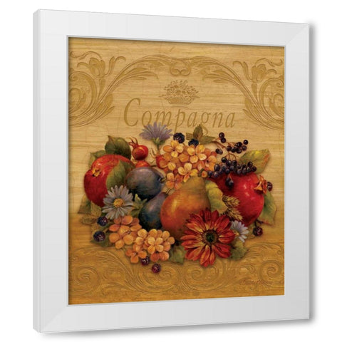 Compagna White Modern Wood Framed Art Print by Gladding, Pamela