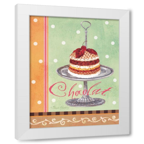 Mint Chocolate White Modern Wood Framed Art Print by Gladding, Pamela
