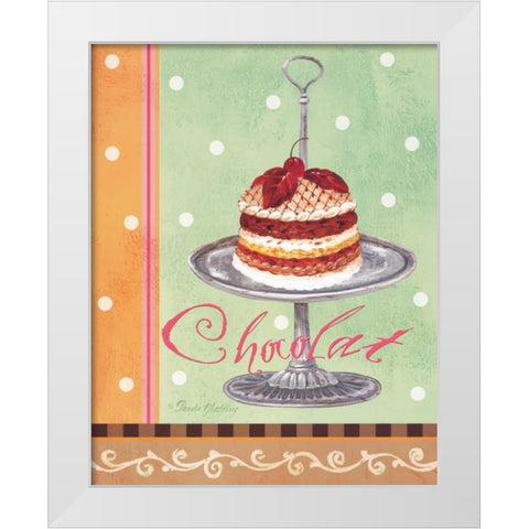 Mint Chocolate White Modern Wood Framed Art Print by Gladding, Pamela