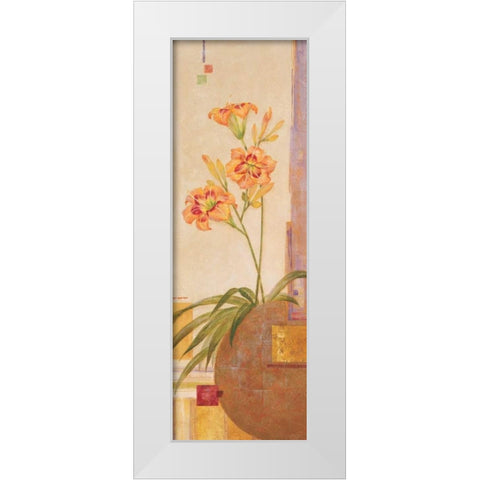 In the Garden I White Modern Wood Framed Art Print by Gladding, Pamela