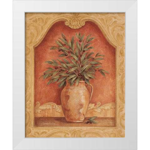 Sienna Fruit I White Modern Wood Framed Art Print by Gladding, Pamela