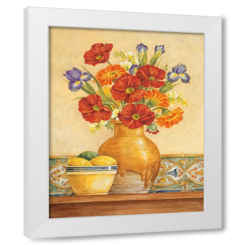 Salsa Poppies White Modern Wood Framed Art Print by Gladding, Pamela