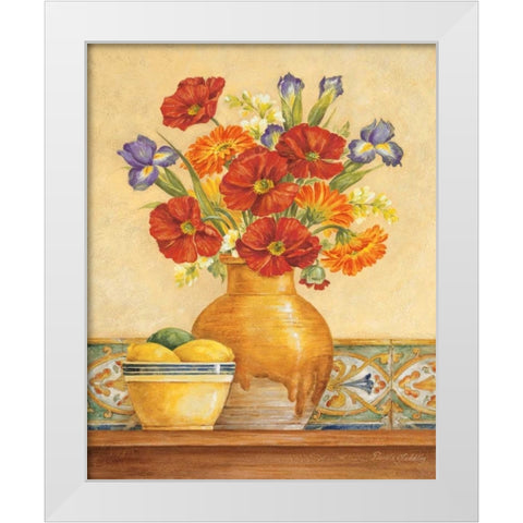 Salsa Poppies White Modern Wood Framed Art Print by Gladding, Pamela