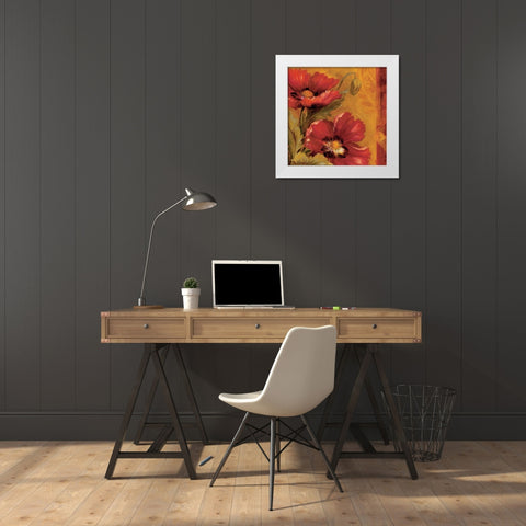 Pandoras Bouquet I White Modern Wood Framed Art Print by Gladding, Pamela