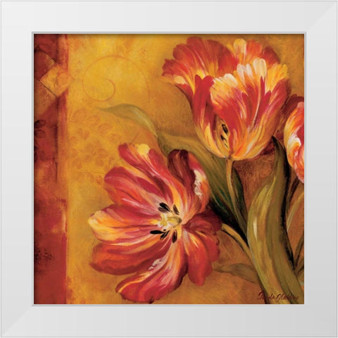 Pandoras Bouquet II White Modern Wood Framed Art Print by Gladding, Pamela