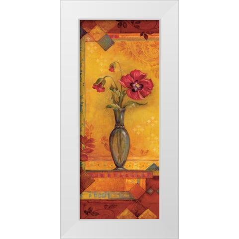 Bud Vase I White Modern Wood Framed Art Print by Gladding, Pamela