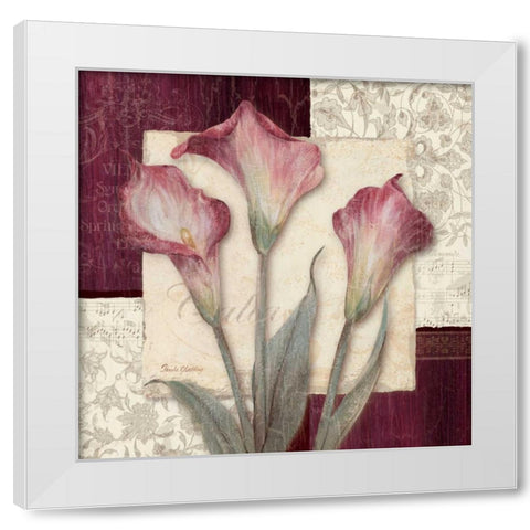 Trio Sonata I White Modern Wood Framed Art Print by Gladding, Pamela