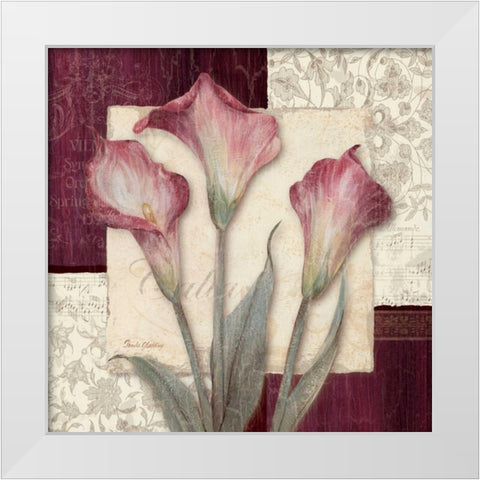 Trio Sonata I White Modern Wood Framed Art Print by Gladding, Pamela
