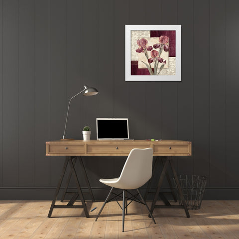 Trio Sonata II White Modern Wood Framed Art Print by Gladding, Pamela